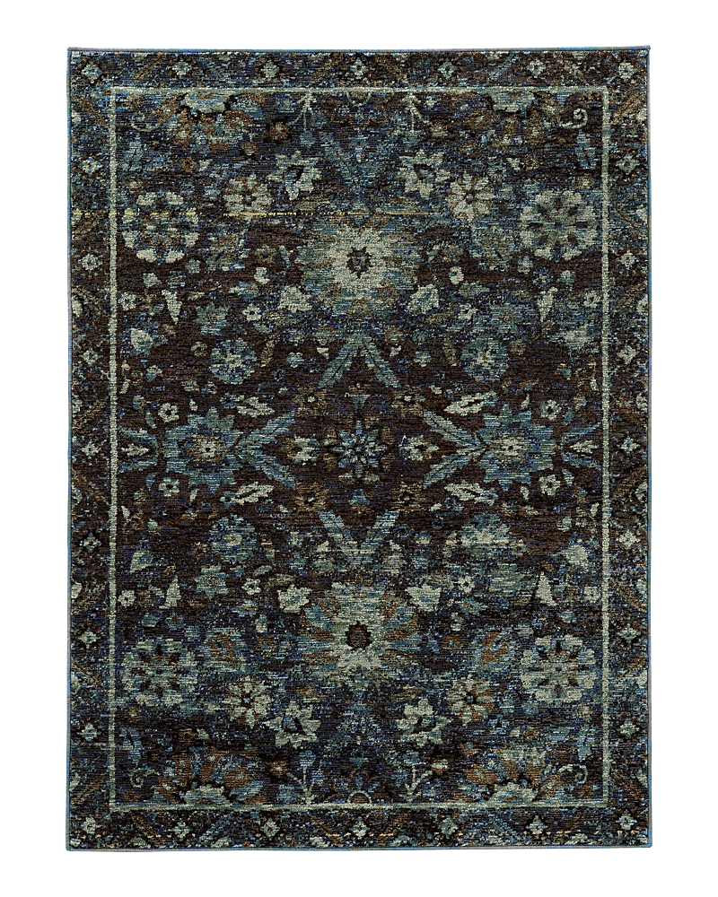 Oriental Weavers Andorra 7124a Area Rug, 1'10 X 3'2 In Navy/blue