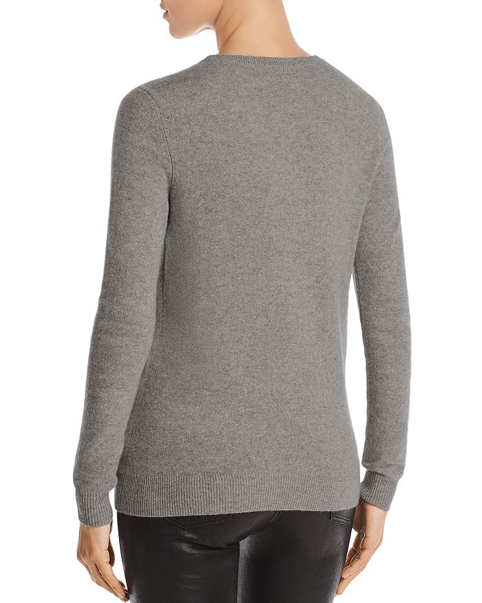 Shop C By Bloomingdale's Crewneck Cashmere Sweater - 100% Exclusive In Medium Gray
