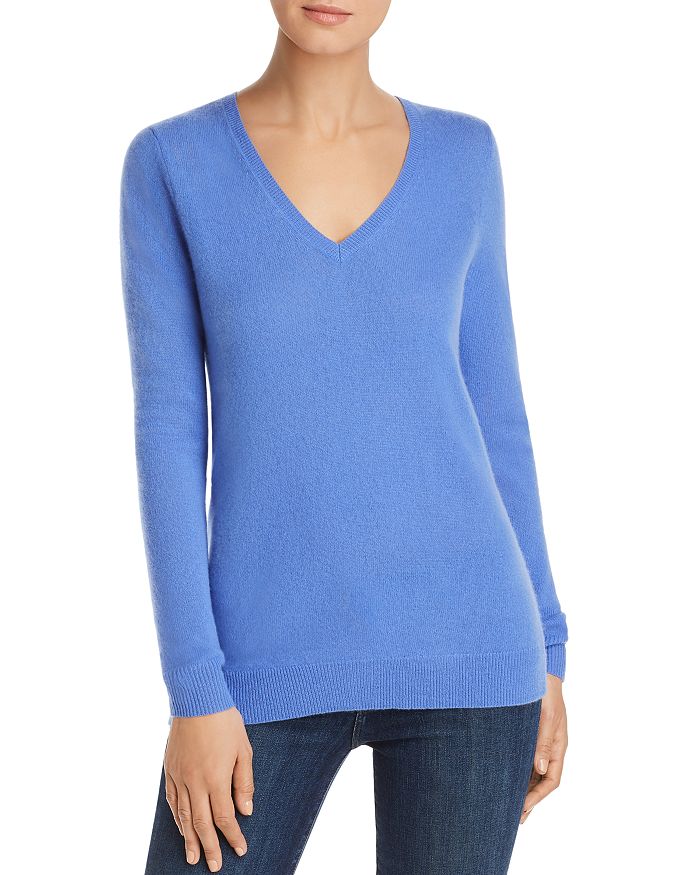 C By Bloomingdale's V-neck Cashmere Sweater - 100% Exclusive In Cornflower