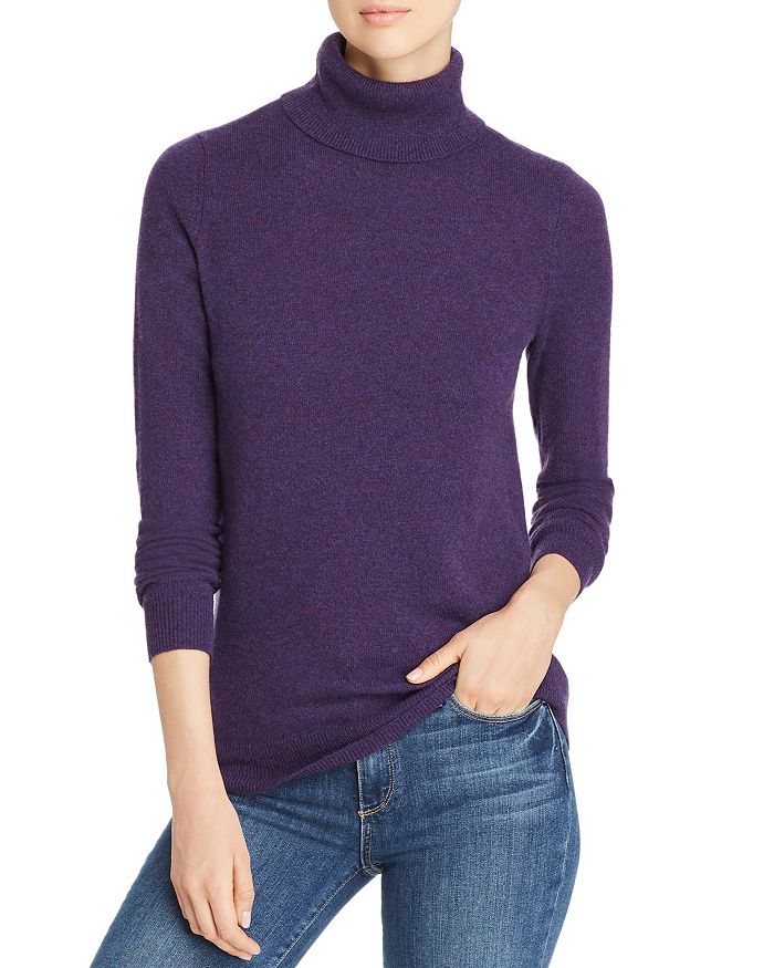 C By Bloomingdale's Cashmere Turtleneck Sweater - 100% Exclusive In Marled Plum