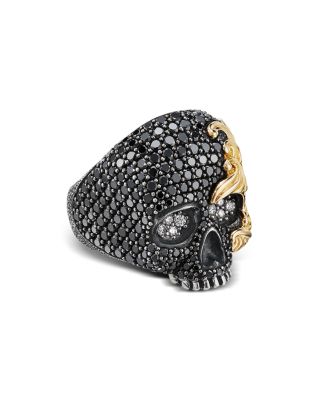 gold diamond skull ring