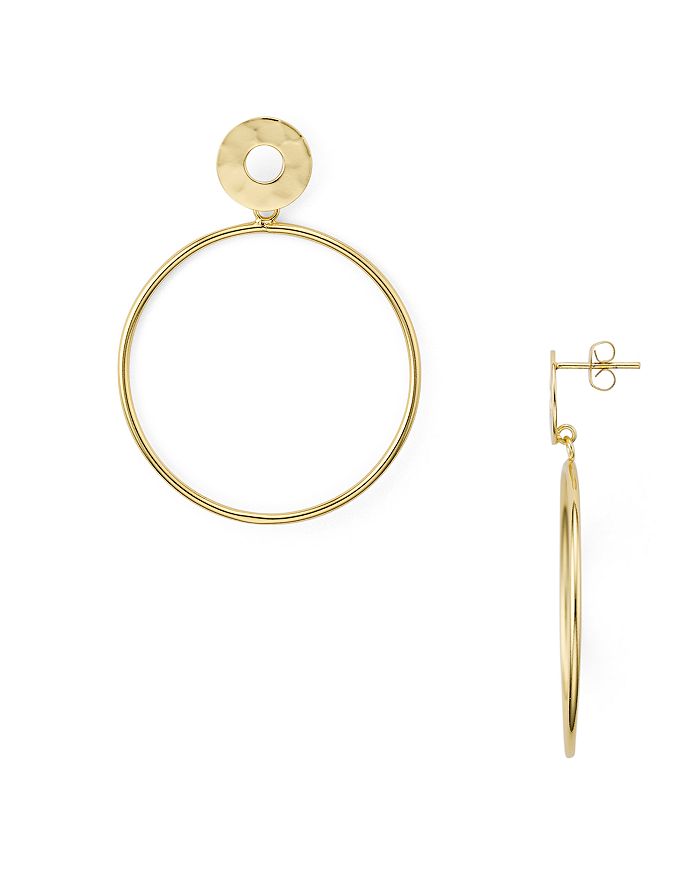 Argento Vivo Hammered Open Circle Earrings In 18k Gold-plated Sterling Silver