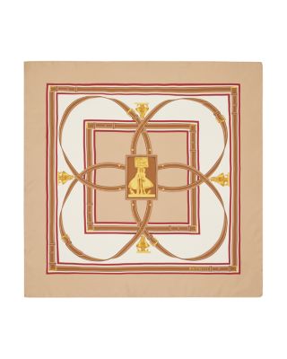 burberry archive print silk scarf