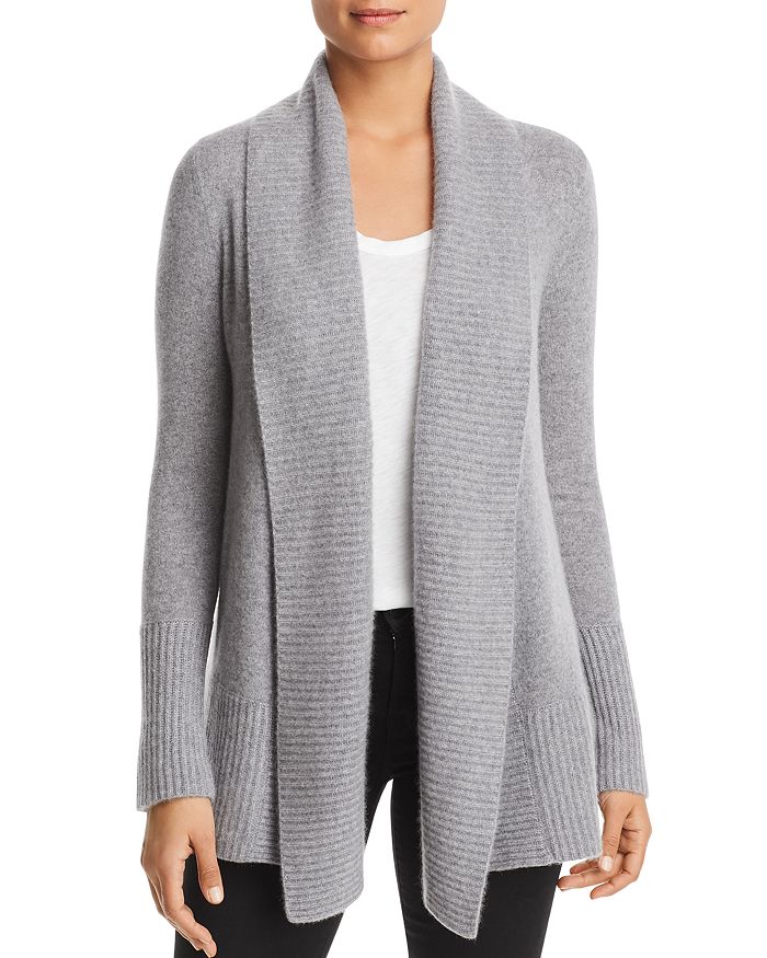 C By Bloomingdale's Shawl-collar Cashmere Cardigan - 100% Exclusive In Medium Gray