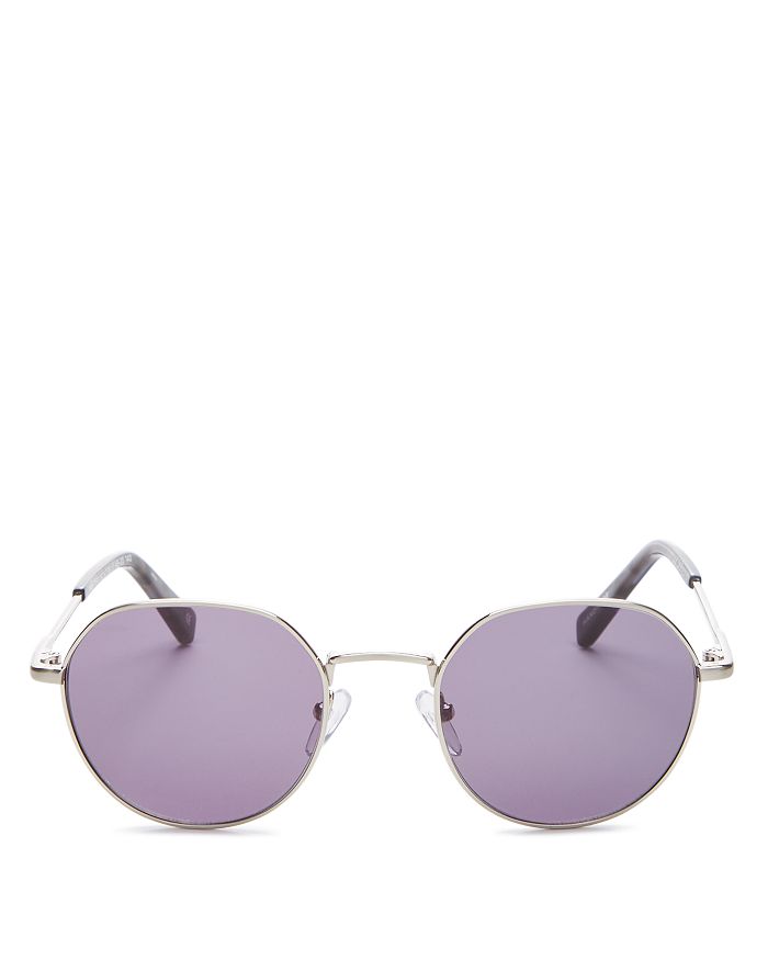 Le Specs Unisex Drifter Round Sunglasses, 49mm In Silver/smoke Solid