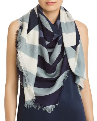 tory burch navy scarf