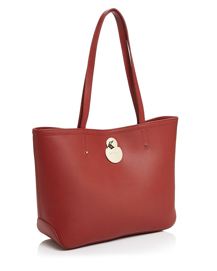 Longchamp Cavalcade Medium Leather Tote In Brick gold ModeSens