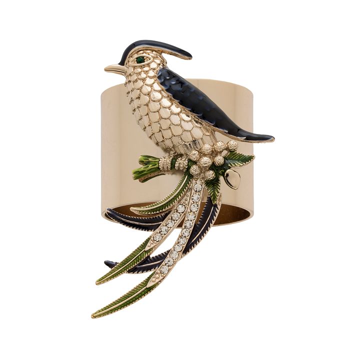 Shop Joanna Buchanan Bird Napkin Rings, Set Of 2 In Gold