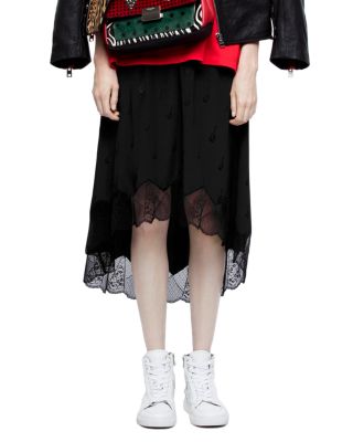 Zadig & Voltaire Joslin Guitar Printed Silk Skirt | Bloomingdale's