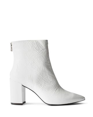 white booties block heel