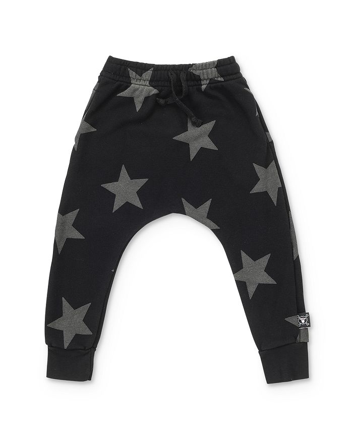 Nununu Little Boy's Star Print Jogging Pants In Black