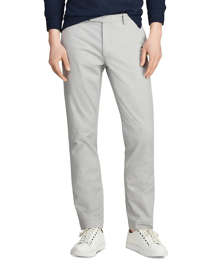 Polo Ralph Lauren Stretch Slim Fit Chinos In Gray