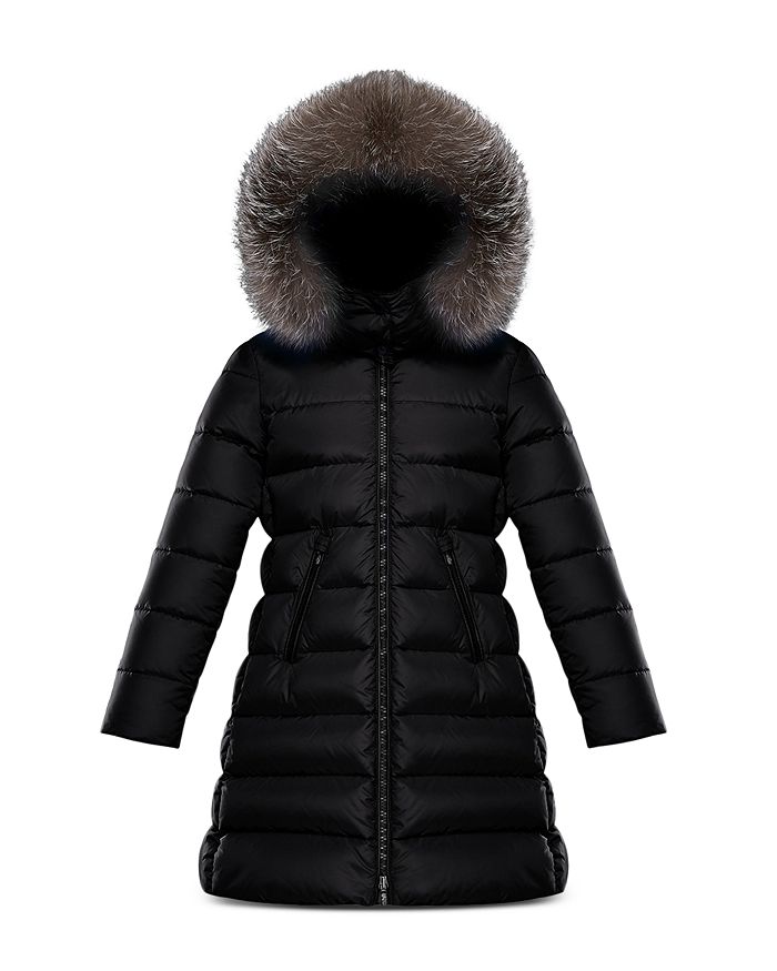 MONCLER Girls' Abelle Fur-Trim Down Puffer Coat - Big Kid,E2954499212568352