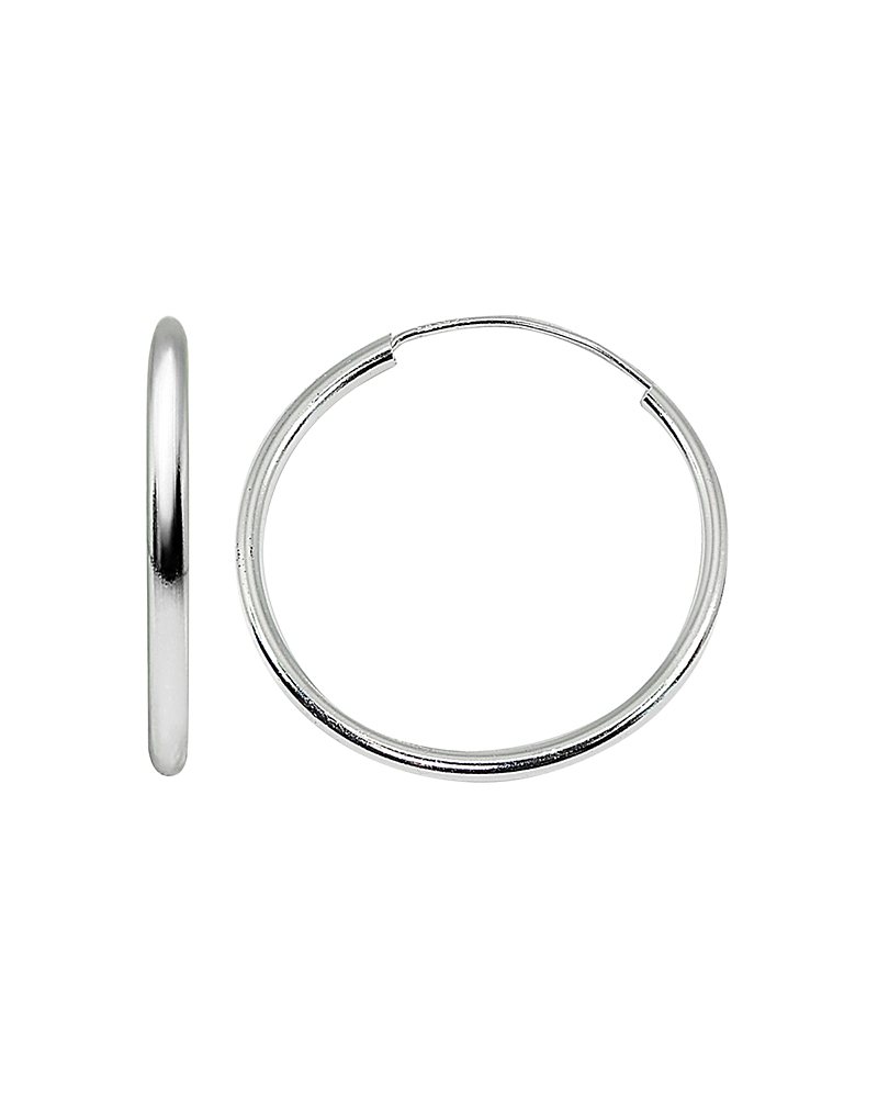 Aqua Medium Hoop Earrings In 18k Gold-plated Sterling Silver Or Sterling Silver - Exclusive In Silver