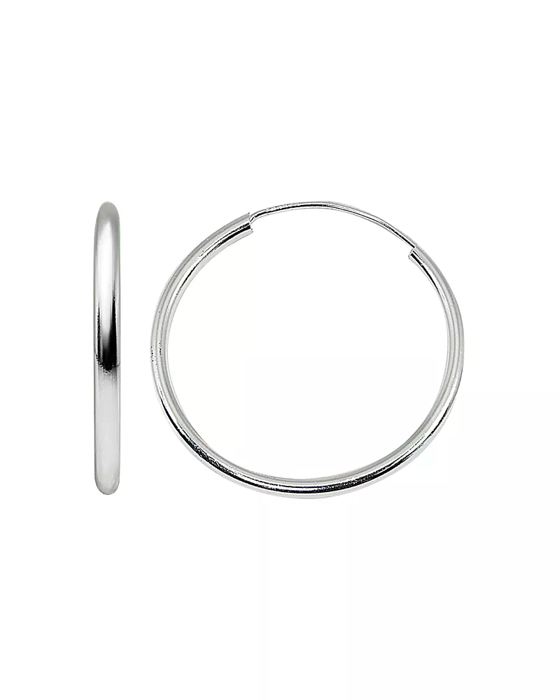 Aqua Medium Hoop Earrings in 18K Gold-Plated Sterling Silver or Sterling Silver - Exclusive