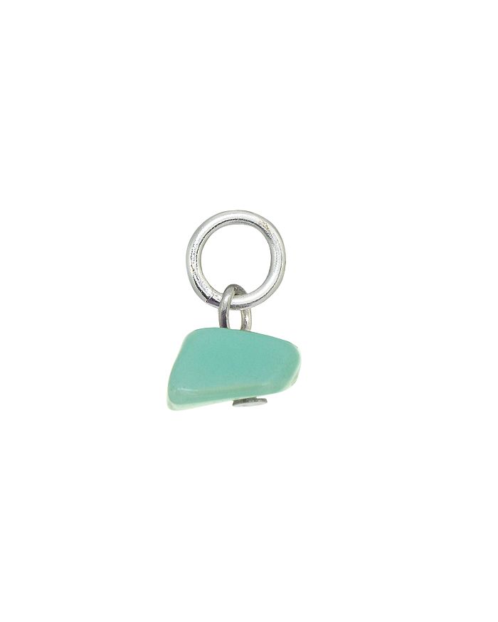 Aqua Stone Chip Charm In Sterling Silver Or 18k Gold-plated Sterling Silver - 100% Exclusive In Amazonite/silver