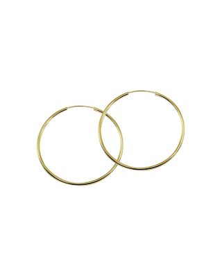 Large Hoop Earrings in 18K Gold-Plated Sterling Silver - Exclusive