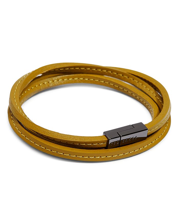 TED BAKER CRINK STITCHED WRAP BRACELET