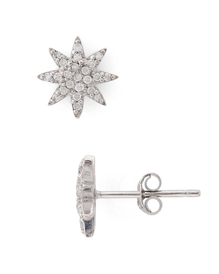 Bloomingdale's Marc & Marcella Diamond Starburst Stud Earrings In Sterling Silver - 100% Exclusive