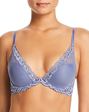 Natori Feathers Underwire Contour Bra In Haze/slate