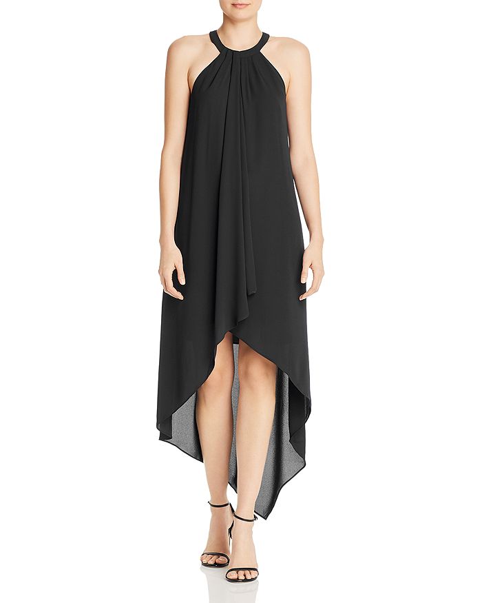Bcbgmaxazria High/low Draped Gown - 100% Exclusive In Black