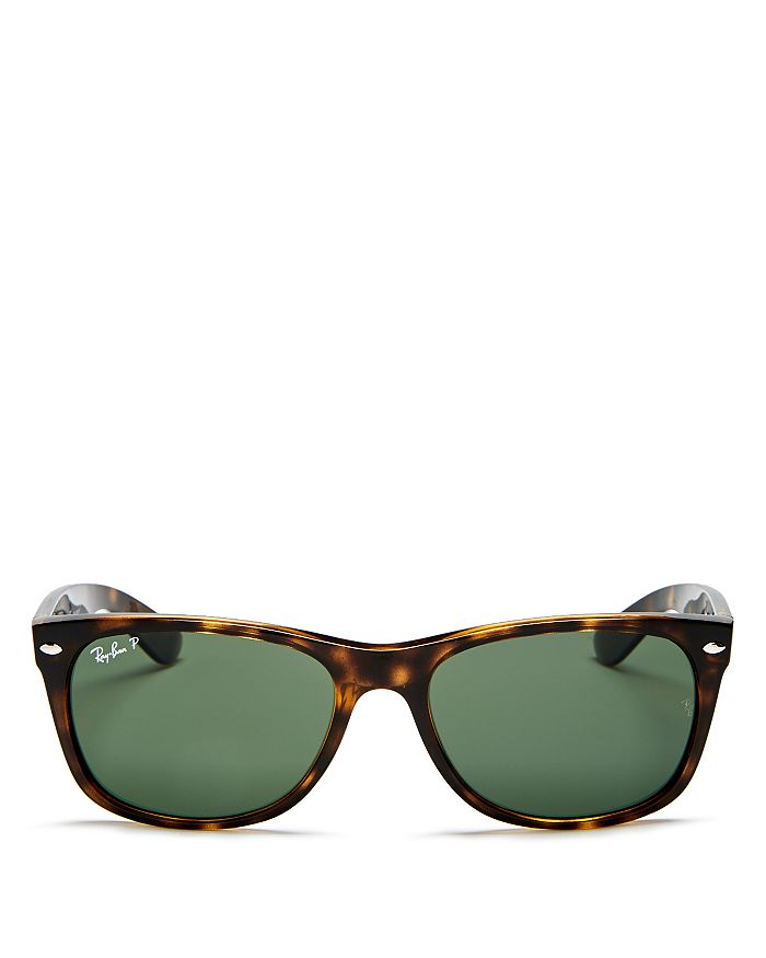 Ray Ban Small New Wayfarer 52mm Polarized Sunglasses - Tortoise In Tortoise/green Polarized