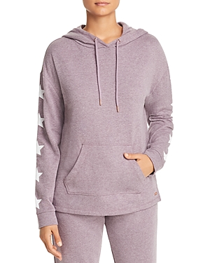 Marc New York Performance Star-print Terry Hoodie In Spiced Plum Star