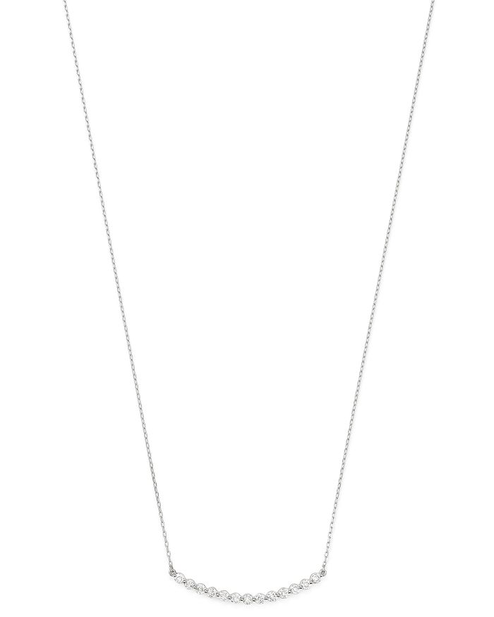 Shop Bloomingdale's Diamond Bar Necklace In 14k White Gold, 0.75 Ct. T.w. - 100% Exclusive