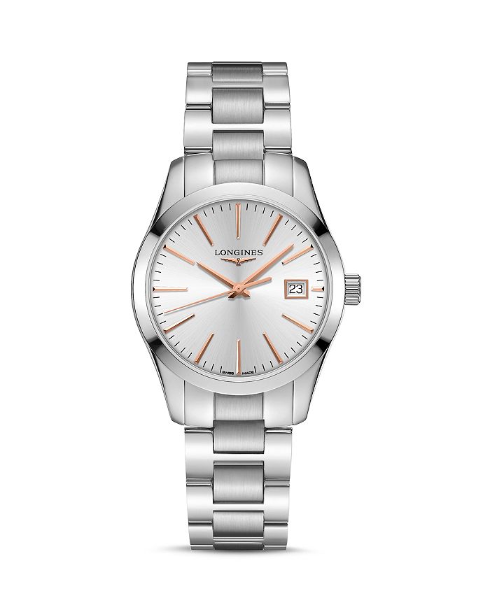 Shop Longines Conquest Classic Watch, 34mm In Silver
