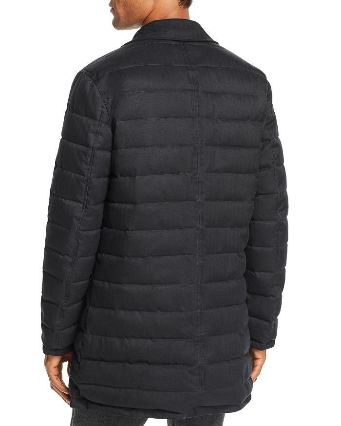 Shop Cole Haan Reversible Quilted Mac Jacket In Black