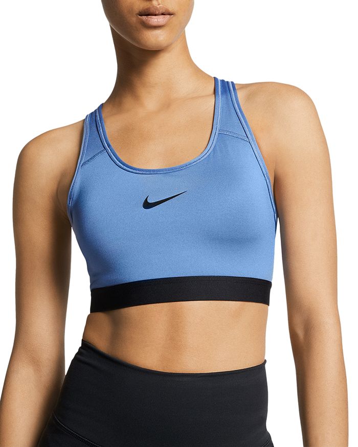 Nike Pro Classic Padded MidImpact DriFit Sports Bra In Indigo Storm