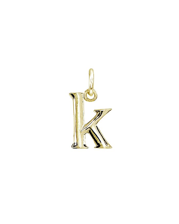 Aqua Initial Charm In Sterling Silver Or 18k Gold-plated Sterling Silver - 100% Exclusive In K/gold