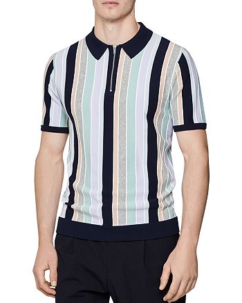 REISS Princeton Vertical Stripe Regular Fit Polo Shirt | Bloomingdale's