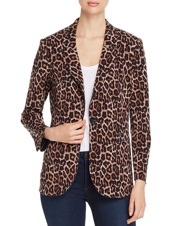 T Tahari - Leopard-Print Knit Blazer