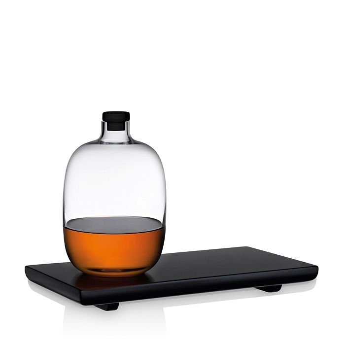 Shop Nude Glass Malt Whisky Bottle & Tray Set In Clear