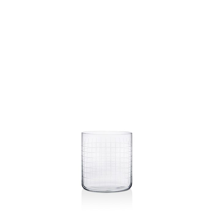 Shop Nude Glass Finesse Grid Double Old Fashioned Whisky Glass, Set Of 4 In Clear