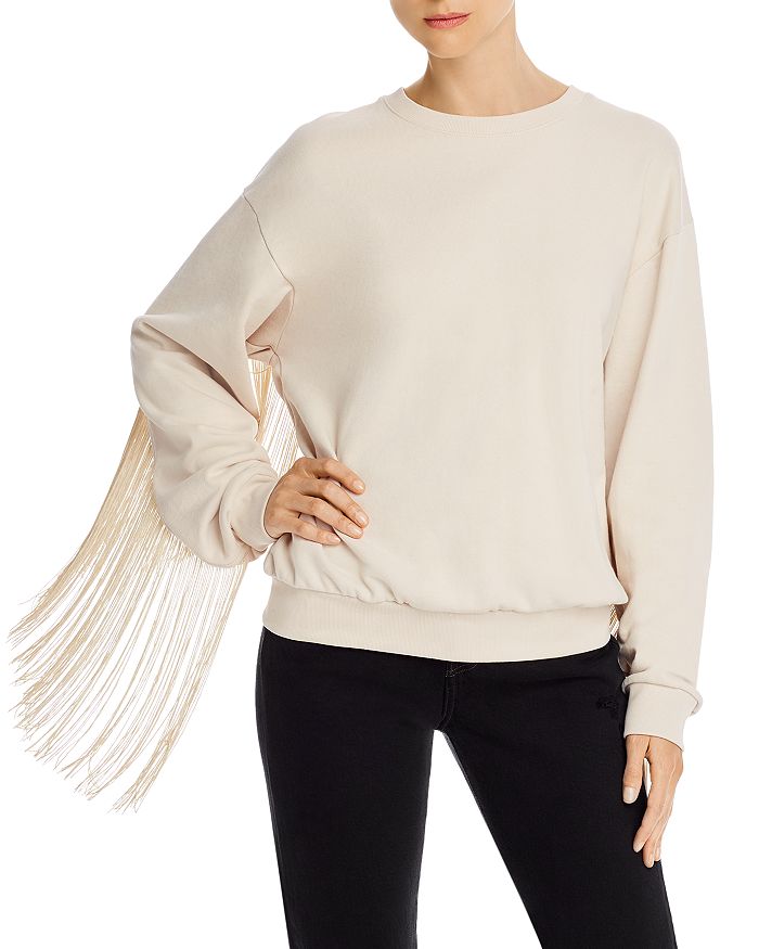 Levi's Ashley Fringed Pullover Sweatshirt In Sandshell | ModeSens