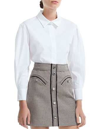 Maje Capucine Cotton Button-Down Shirt | Bloomingdale's