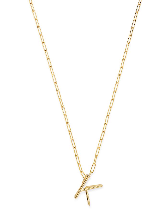 Zoe Lev 14k Yellow Gold Large Nail Initial Necklace, 18 In K/gold