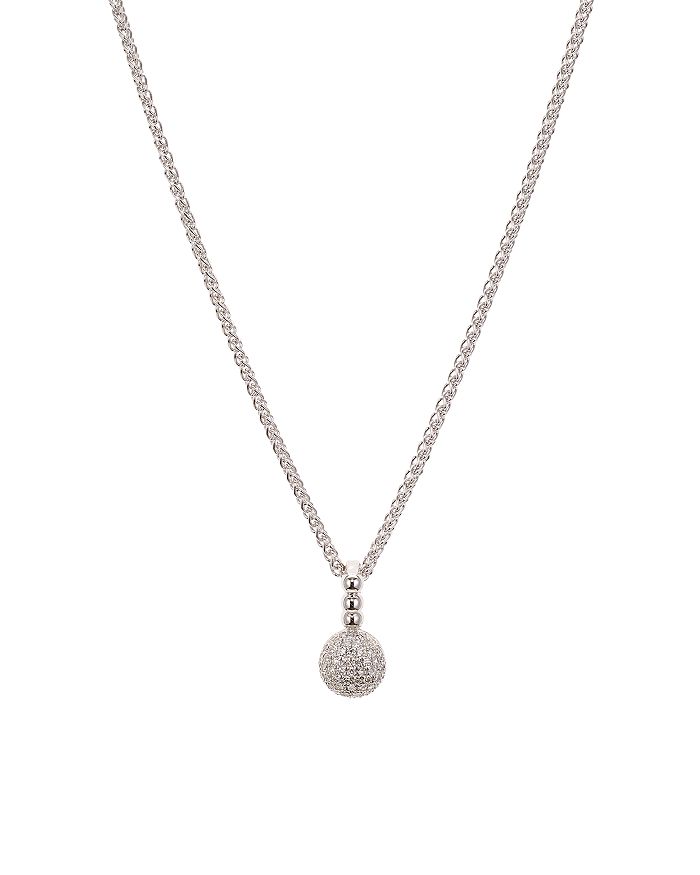 Bloomingdale's Marc & Marcella Diamond Round Drop Pendant Necklace In Sterling Silver, 0.21 Ct. T.w. - 100% Exclusi In White/silver