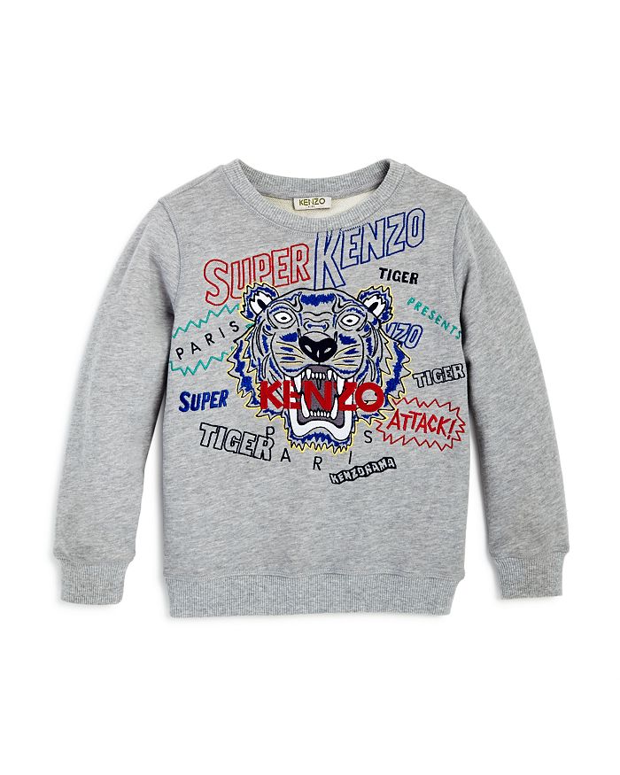 Kenzo Boys Embroidered Tiger Logo Sweatshirt Little Kid
