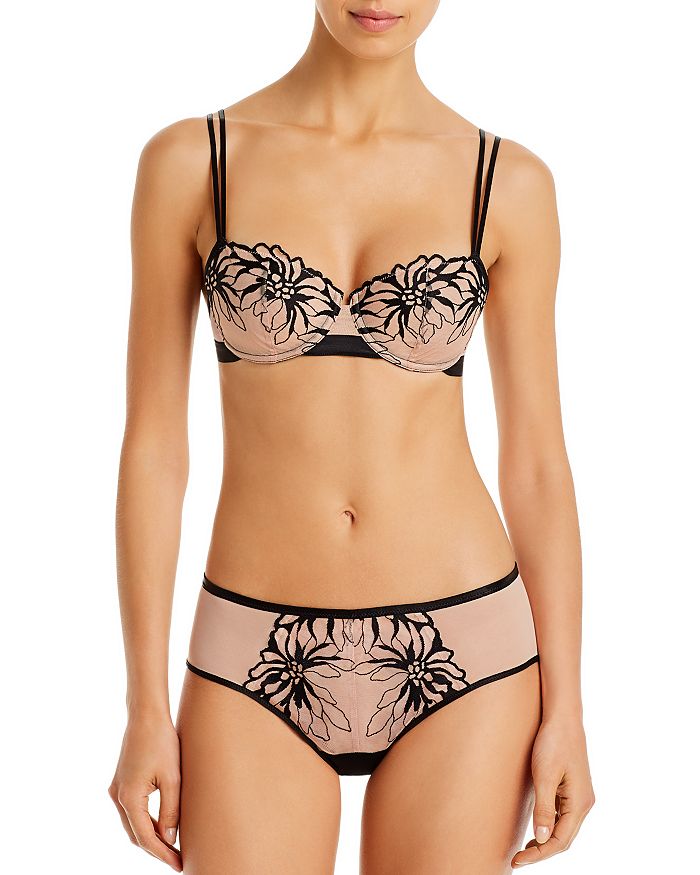 Chantelle - Shadows Embroidered Demi Bra & Hipster