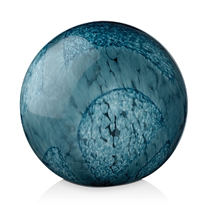 Jamie Young Cosmos Glass Balls, Set Of 2 In Indigo Swirl