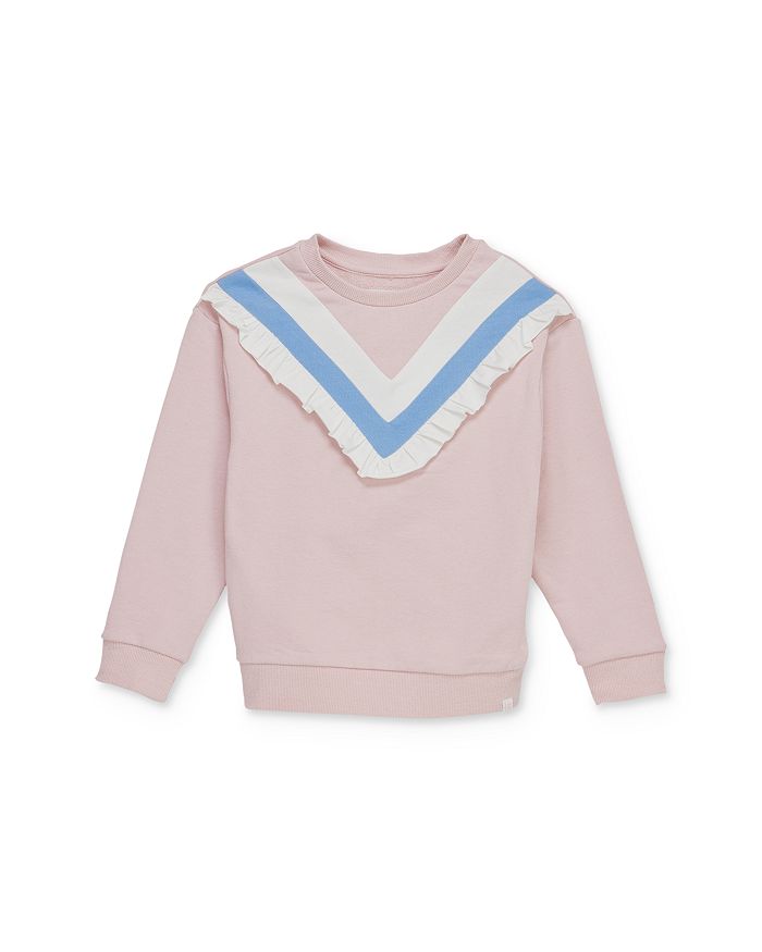 Sovereign Code Girls' Nettie Banded Stripe Sweatshirt - Little Kid, Big Kid In Blush