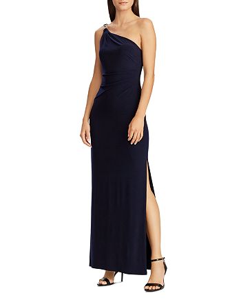 Ralph Lauren Jersey One-Shoulder Gown | Bloomingdale's