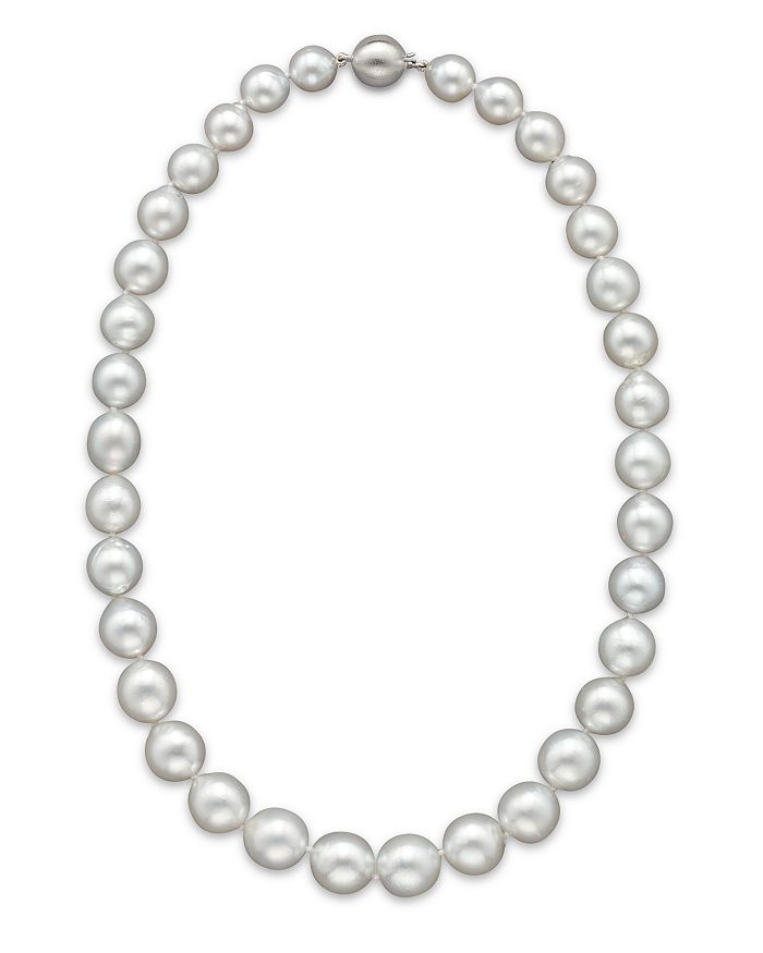 BLOOMINGDALE'S CULTURED WHITE SOUTH SEA PEARL NECKLACE IN 14K WHITE GOLD, 18,S1930