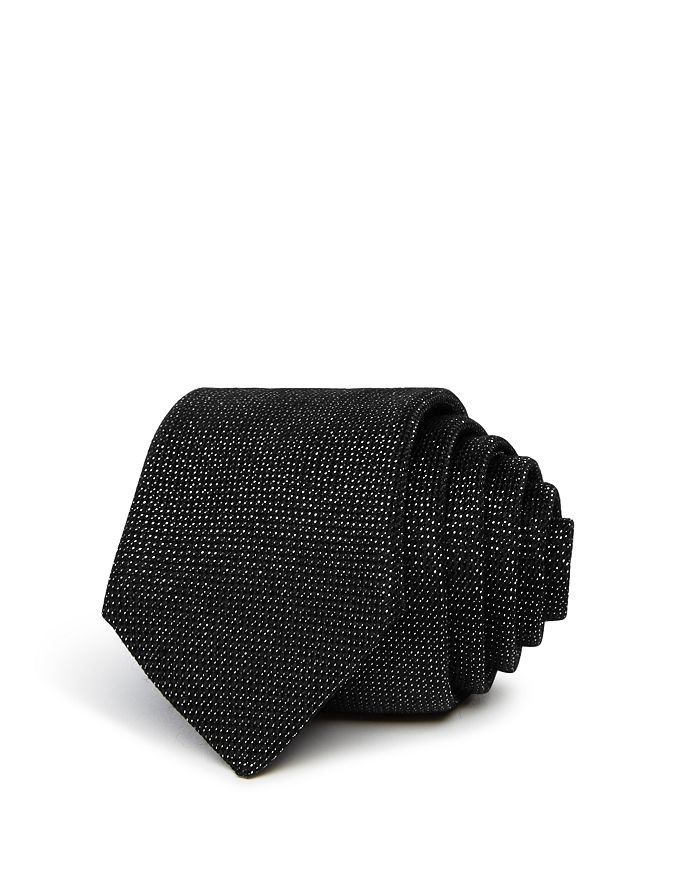Paul Smith Narrow Glitter Skinny Tie In Black