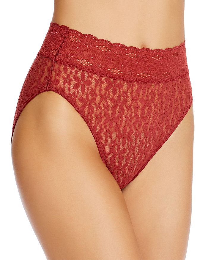 Wacoal Halo Lace High Cut Briefs In Red Pear