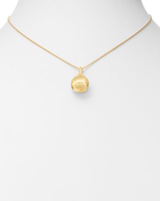 18K Yellow Gold Africa Diamond Pendant Necklace, 16.75&amp;quot;