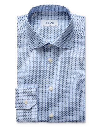 Eton Fan & Flower Pattern Slim Fit Dress Shirt | Bloomingdale's
